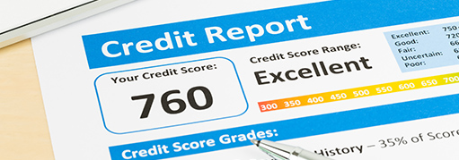 An illustration of someone's credit score of 760, rated excellent